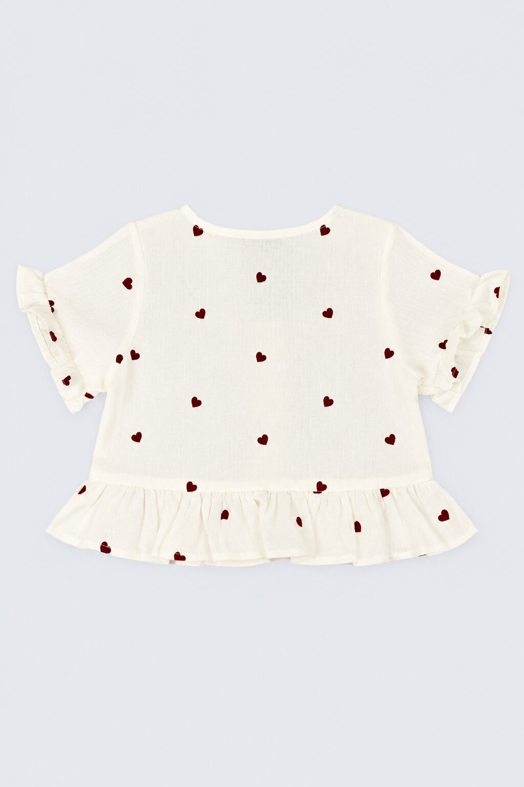Girls Off White Heart Print Co-Ord Set - Image 4