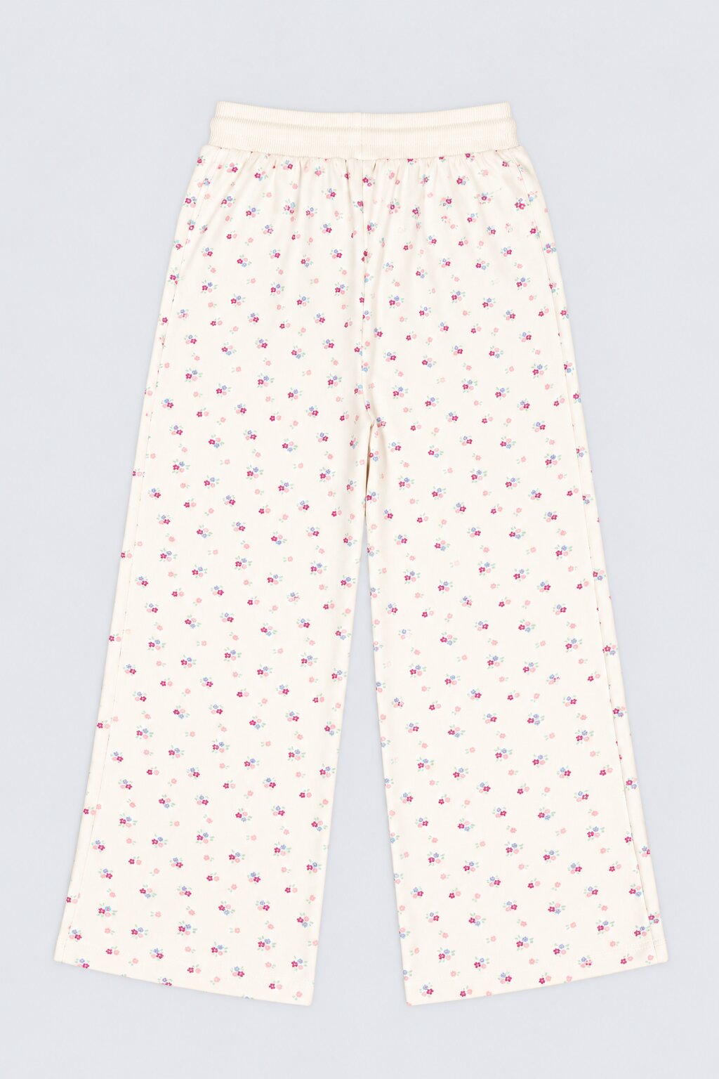 Tweens Girls Off White Floral Print Relaxed Fit Pant - Image 4