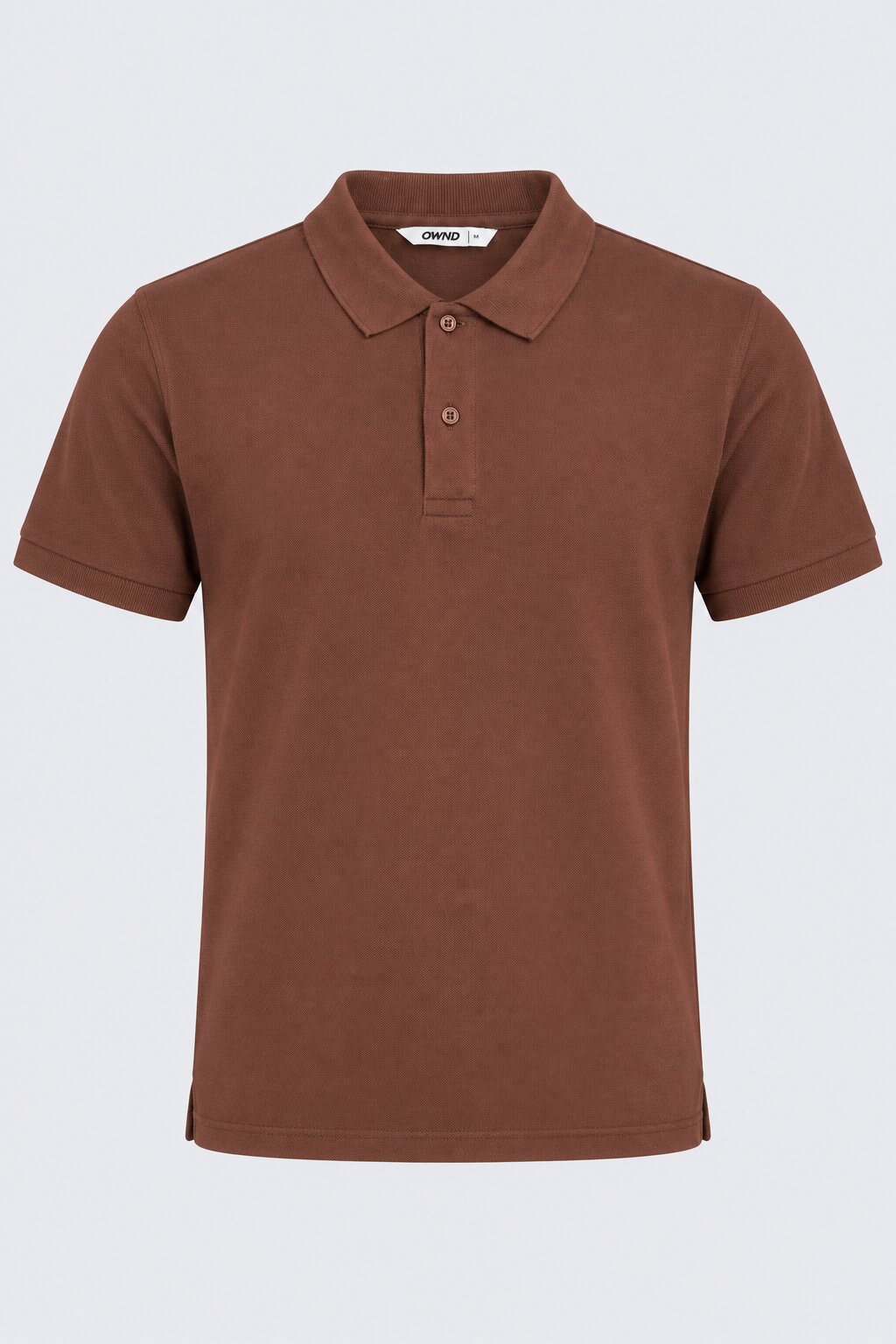 Mens Brown Solid Regular Fit Polo T-Shirt - Image 7