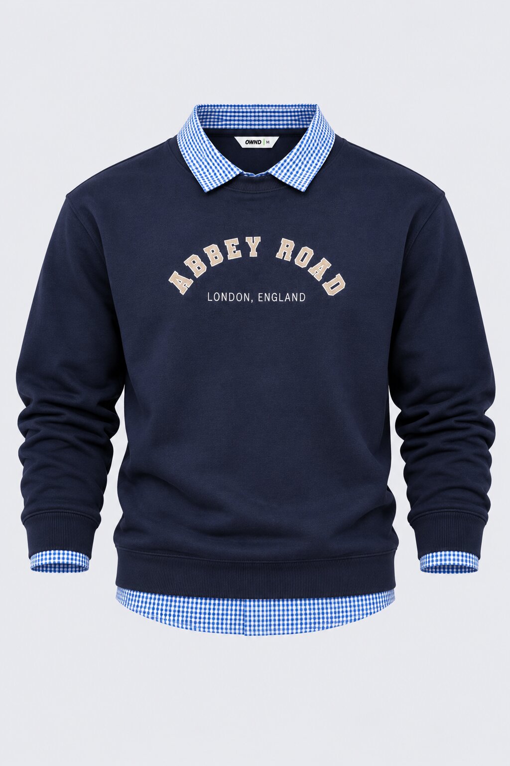 Mens Navy Typographic Sweatshirt - Image 7