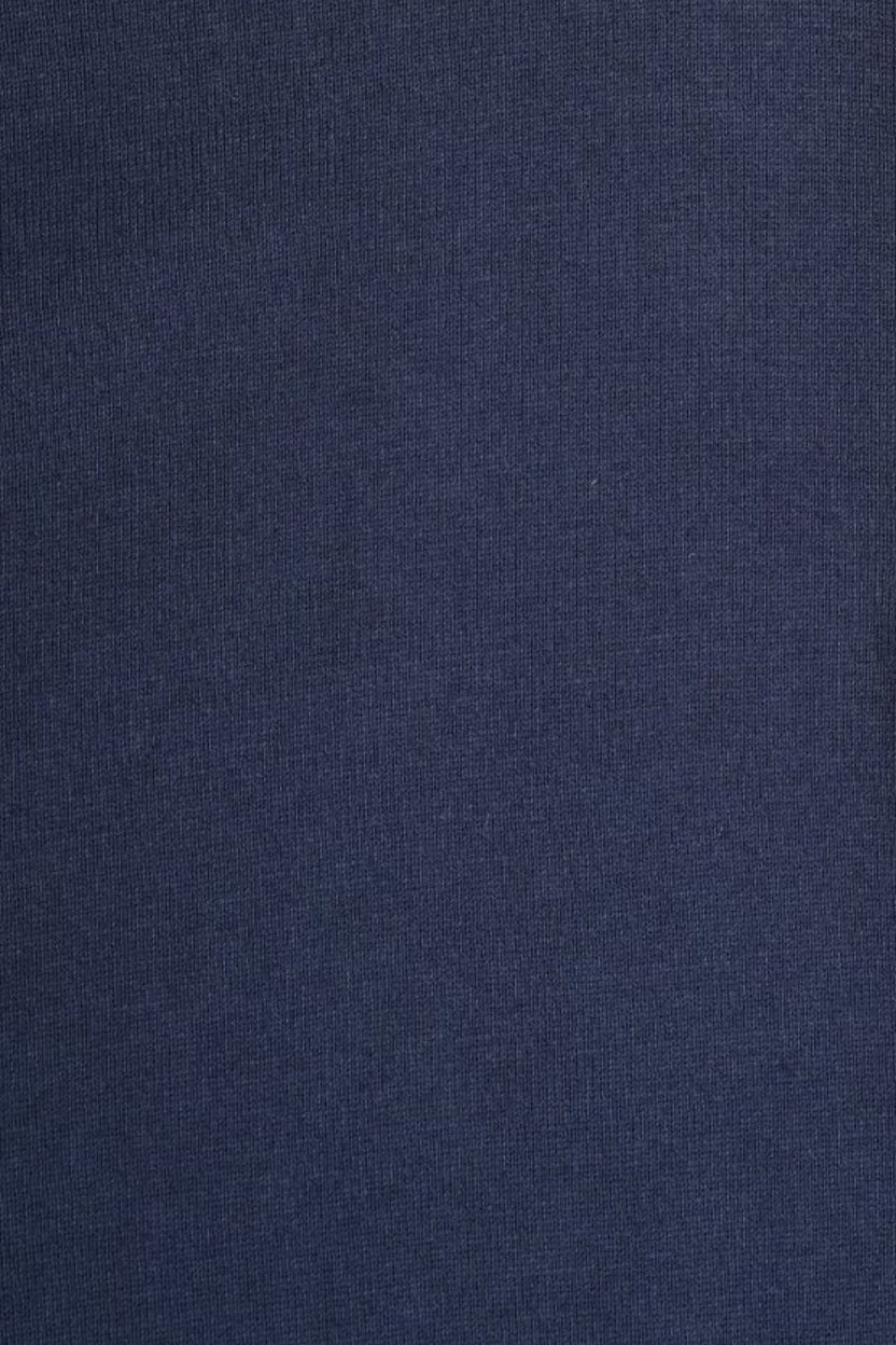 Mens Navy Contrast Collar Polo Sweatshirt - Image 8