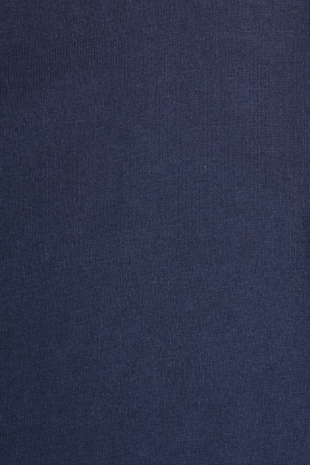 Mens Navy Contrast Collar Polo Sweatshirt - Image 8