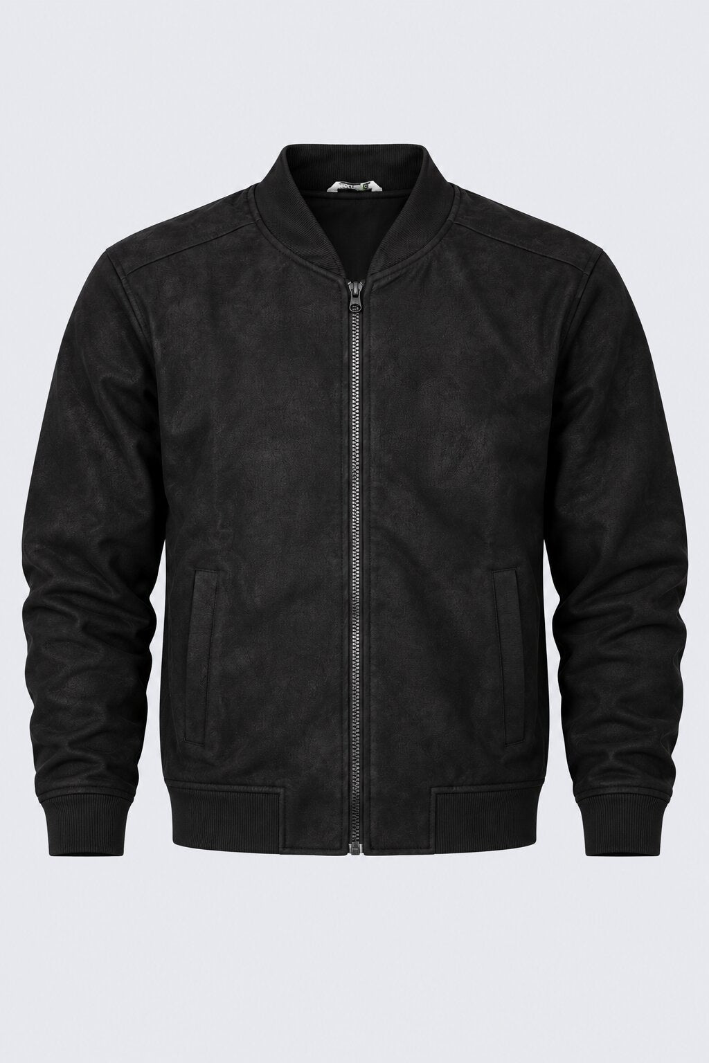 Mens Black Polyester Bomber Jacket - Image 7