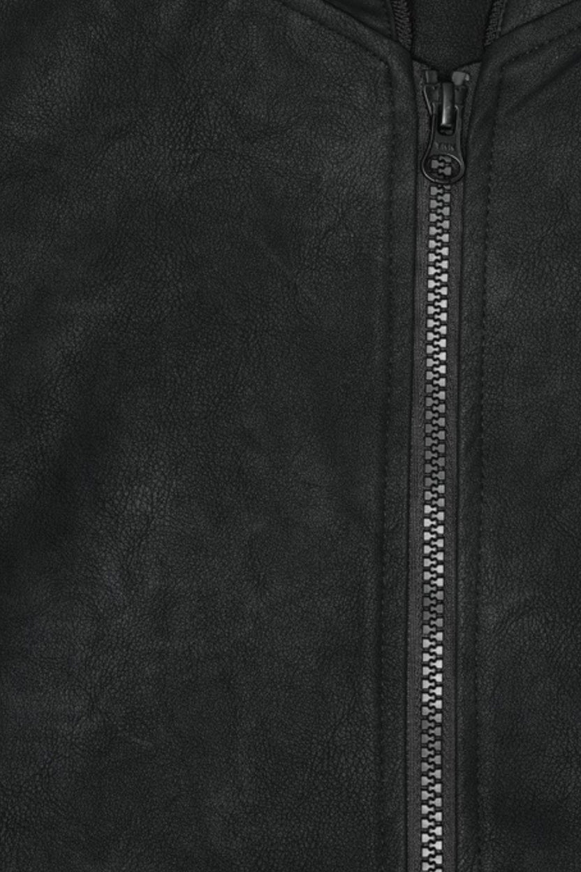 Mens Black Polyester Bomber Jacket - Image 8