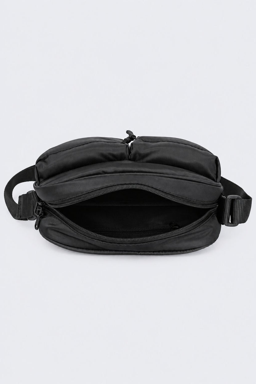 Womens Black Pocket Crossbody Bag - Image 4