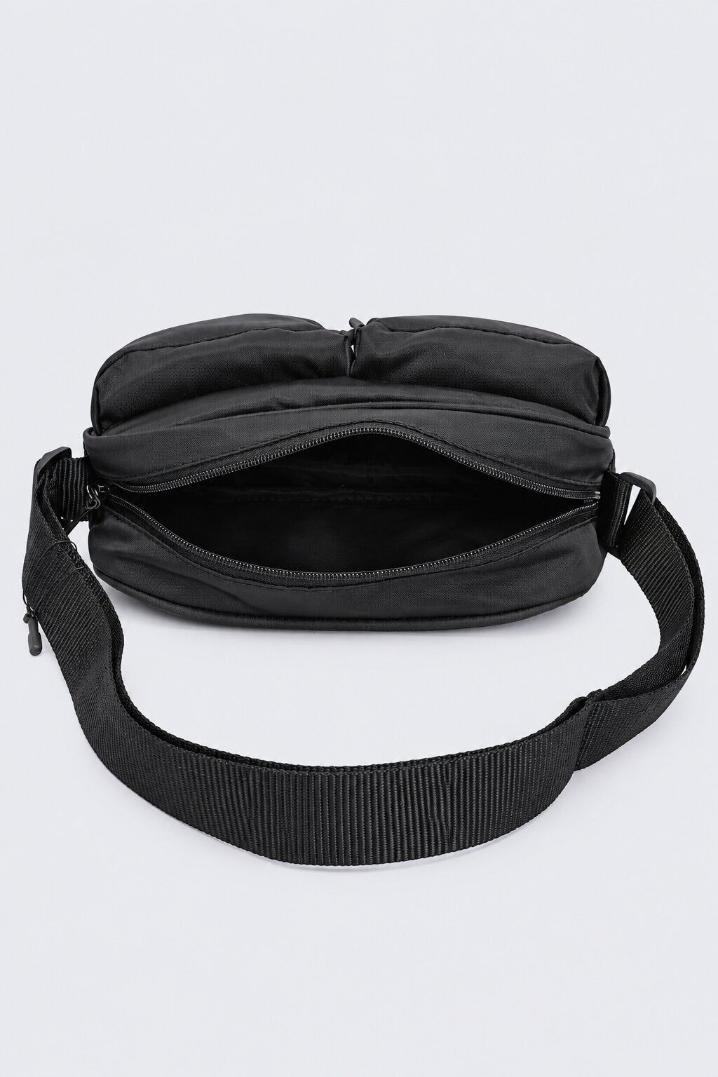 Womens Black Pocket Crossbody Bag - Image 6