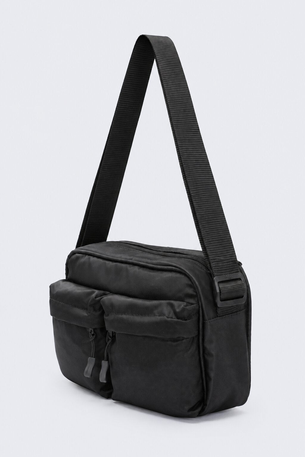 Womens Black Pocket Crossbody Bag - Image 7