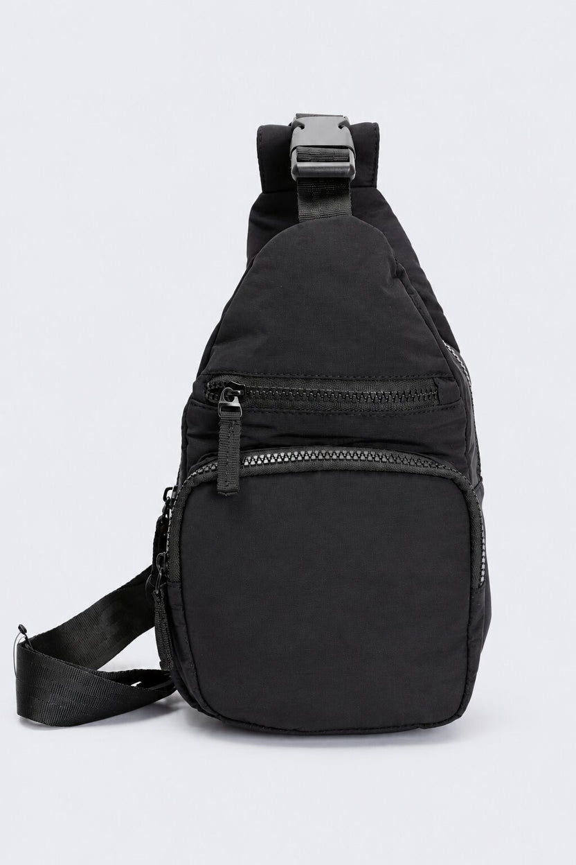 Womens Black Compact Utility Crossbody Bag - Image 2