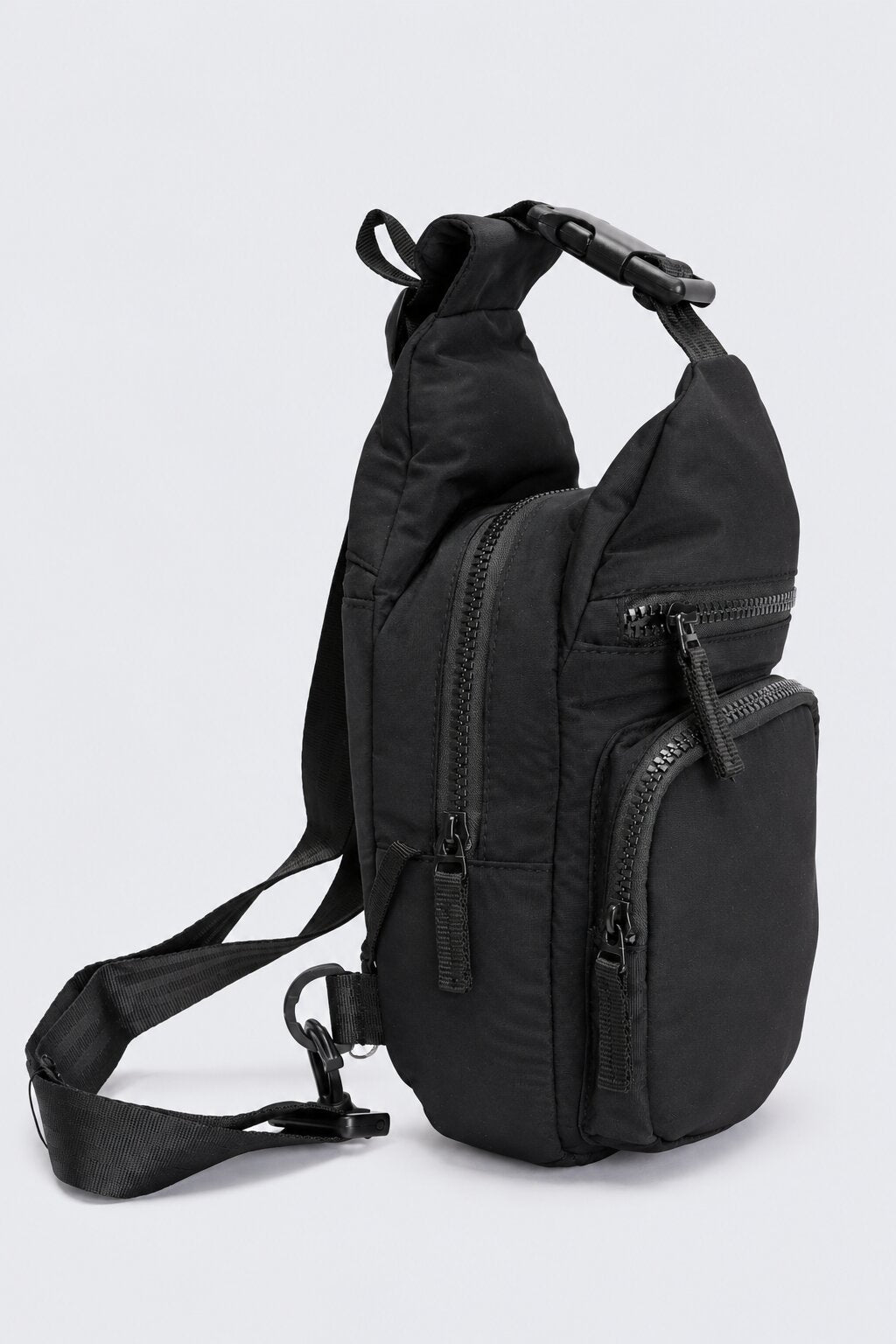 Womens Black Compact Utility Crossbody Bag - Image 6