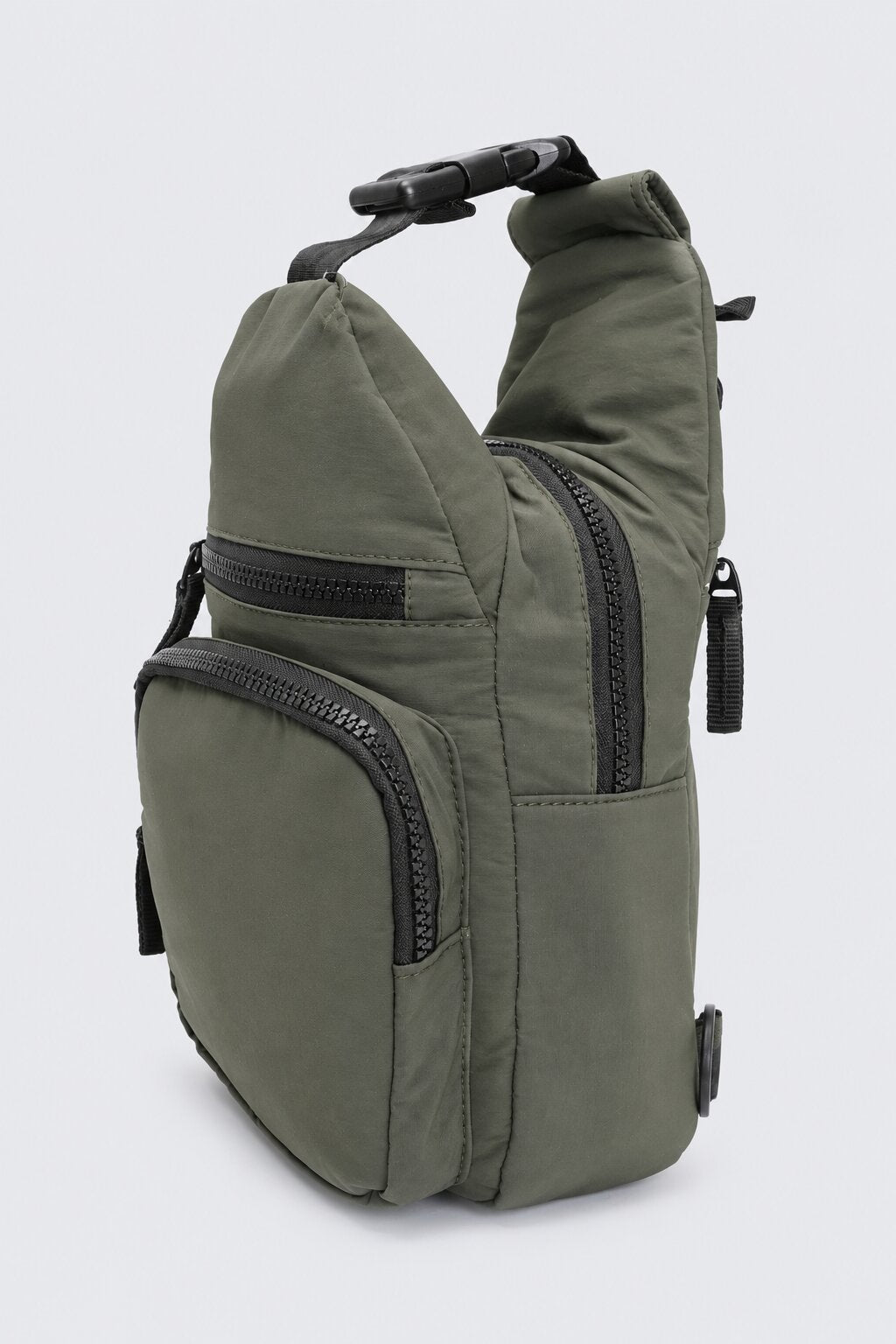 Womens Olive Compact Utility Crossbody Bag - Image 5