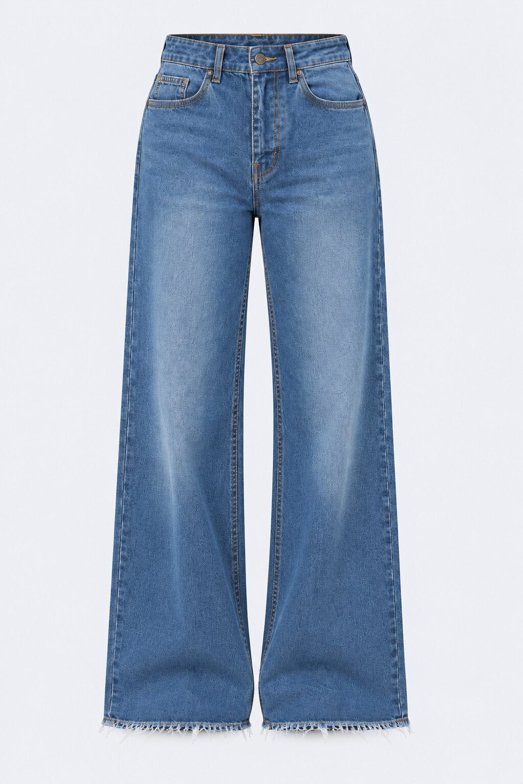 Womens Blue Regular Mini Flare Jeans - Image 7