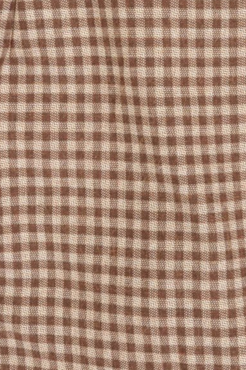 Womens Brown Checked Belted Mini Skirt - Image 8