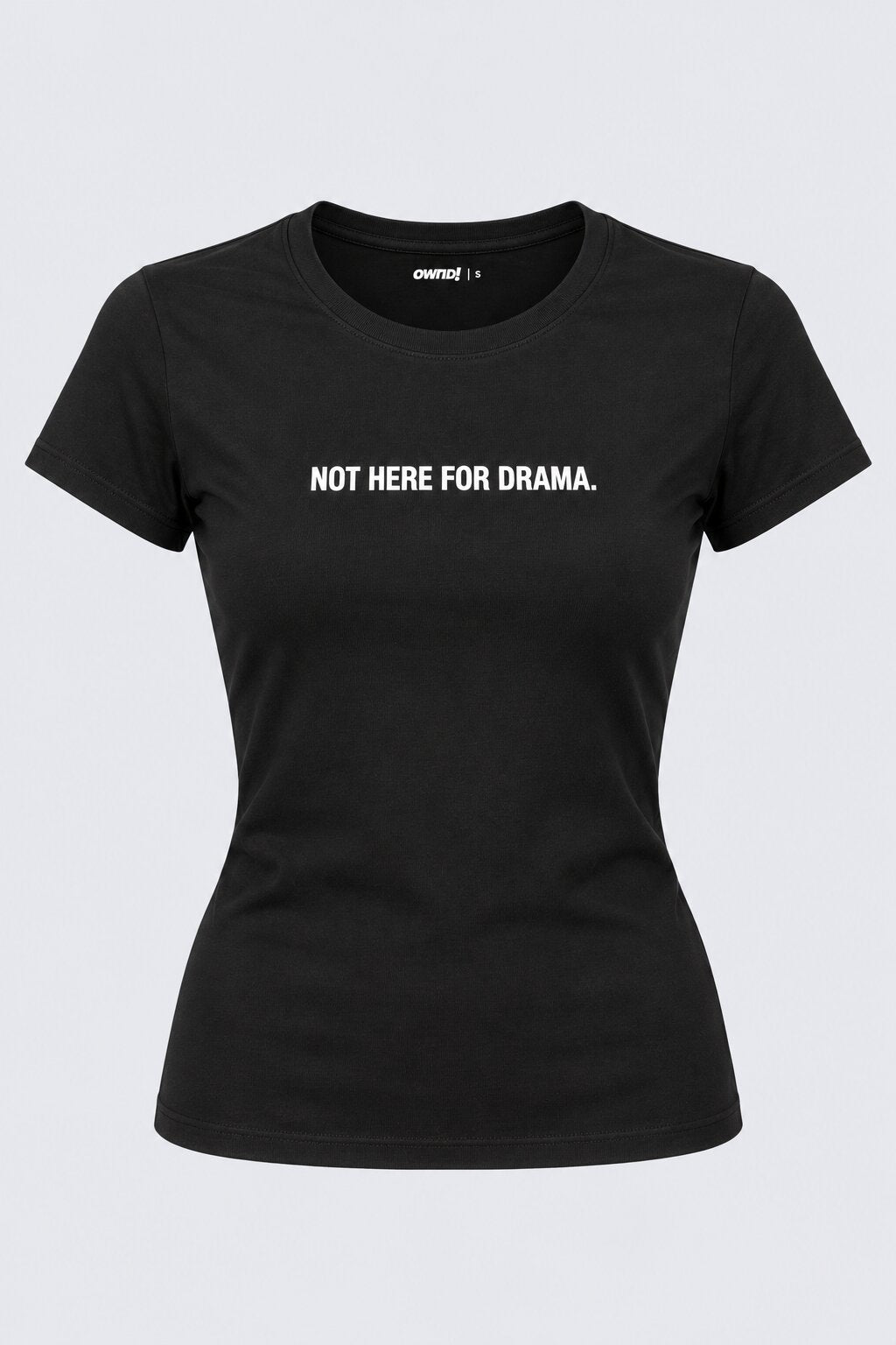 Womens Black Graphic Print Fitted T-Shirt - Image 7