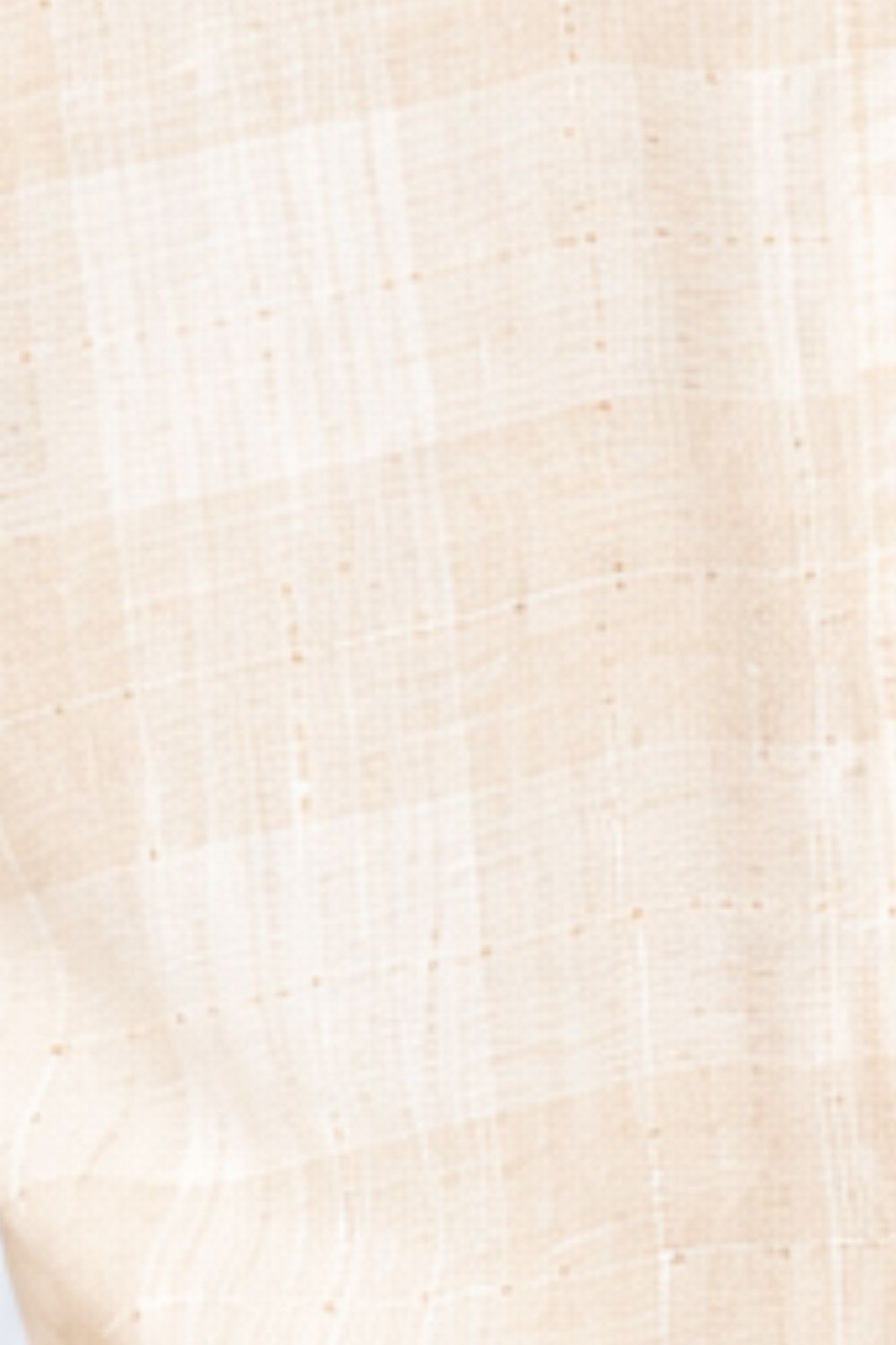 Mens Beige Checked Casual Cotton Blend Shirt - Image 8