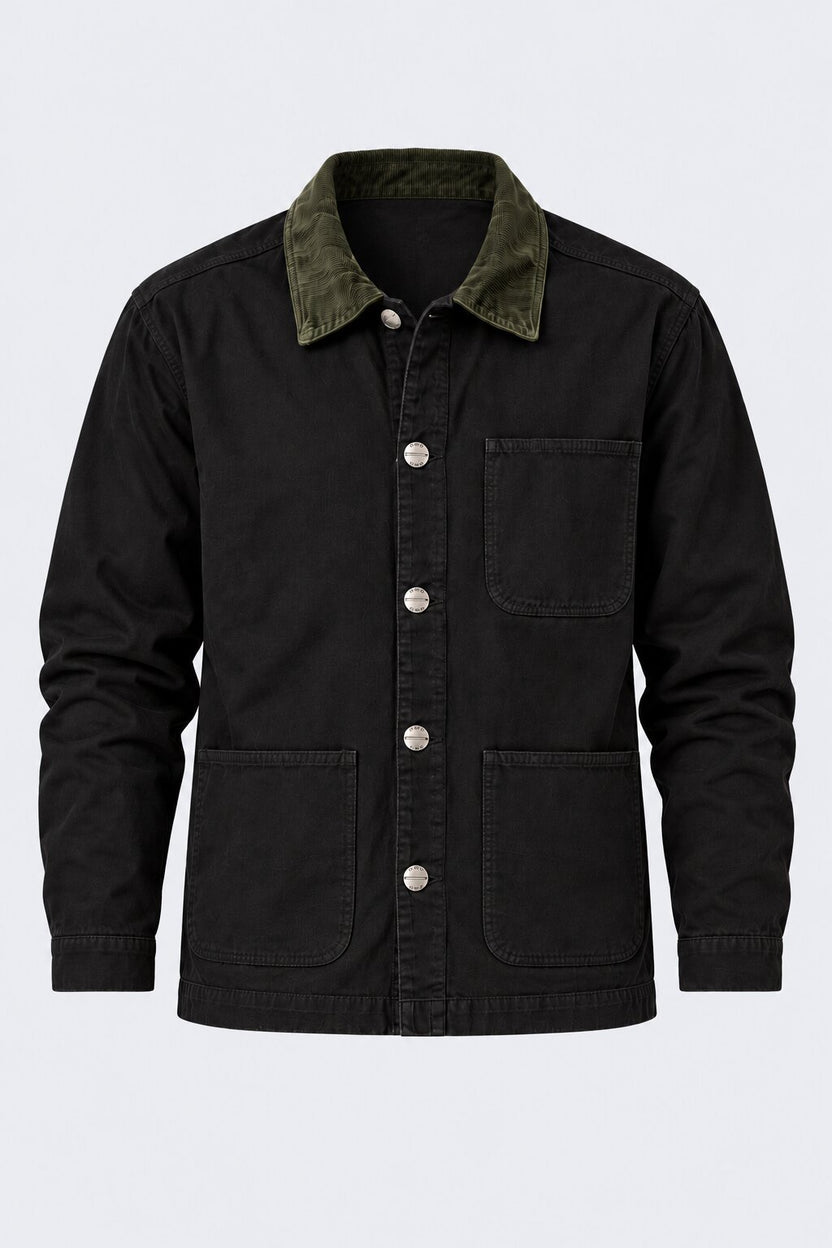 Mens Black Utility Pocket Jacket - Image 7