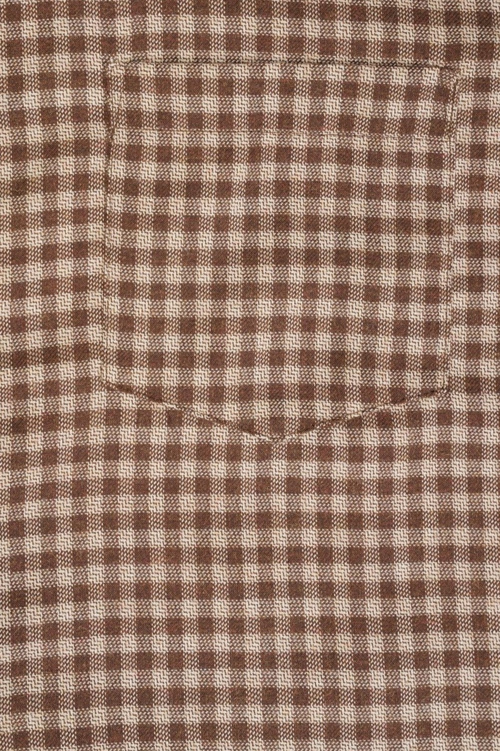 Womens Brown Gingham Checked Casual Shirt - Image 8