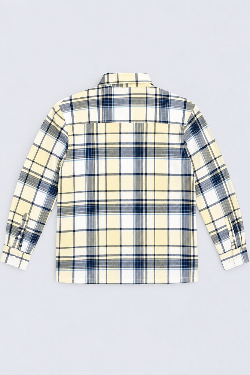 Tweens Boys Lime Classic Checked Casual Shirt - Image 4