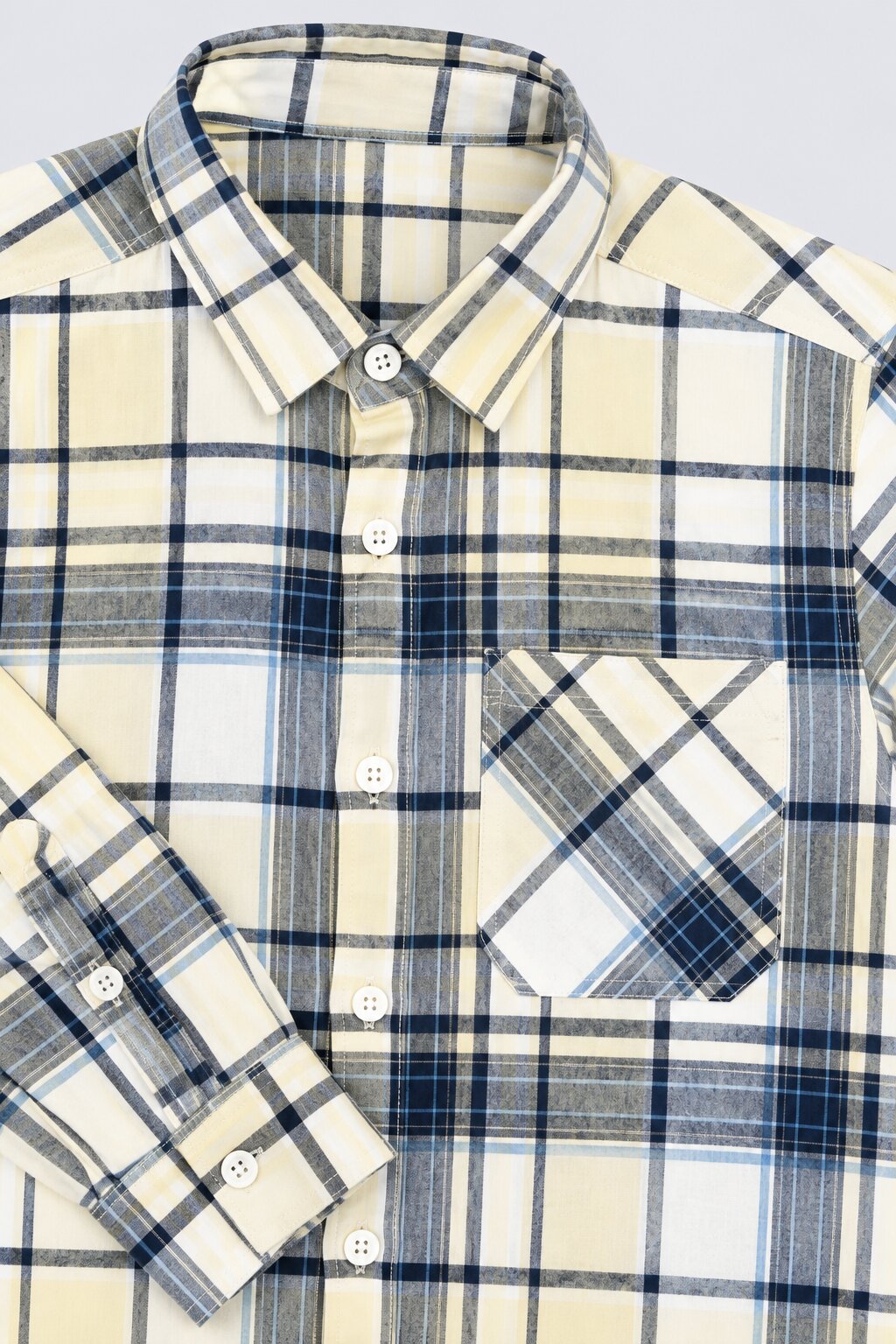 Tweens Boys Lime Classic Checked Casual Shirt - Image 5