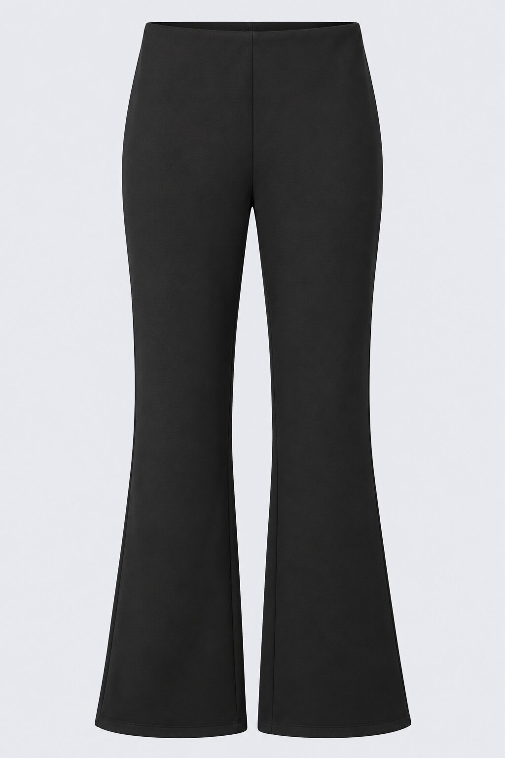 Womens Black Mid-Rise Flared Pant - Image 7