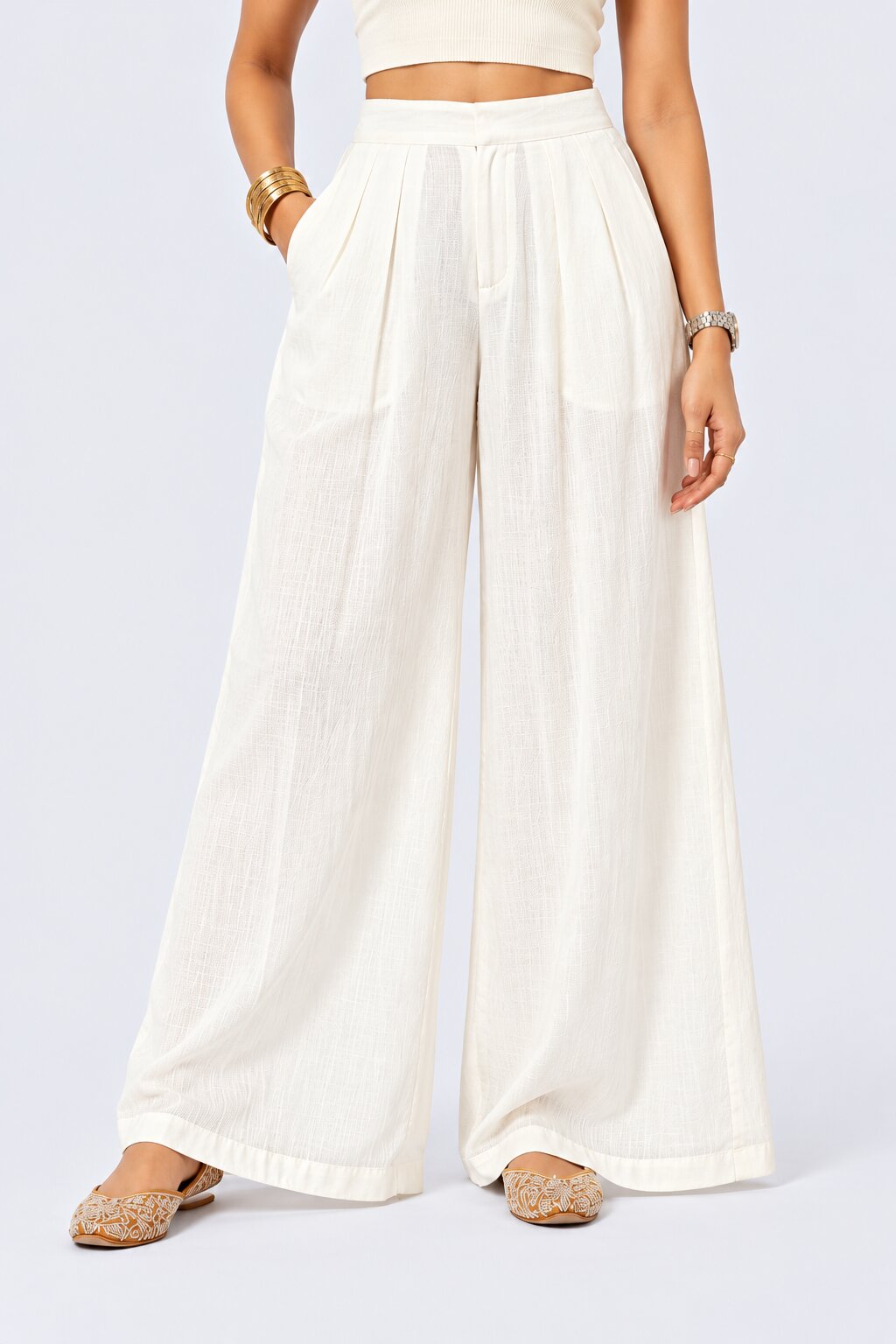Womens Off White Printed Ethnic Co-Ord Set - Image 4