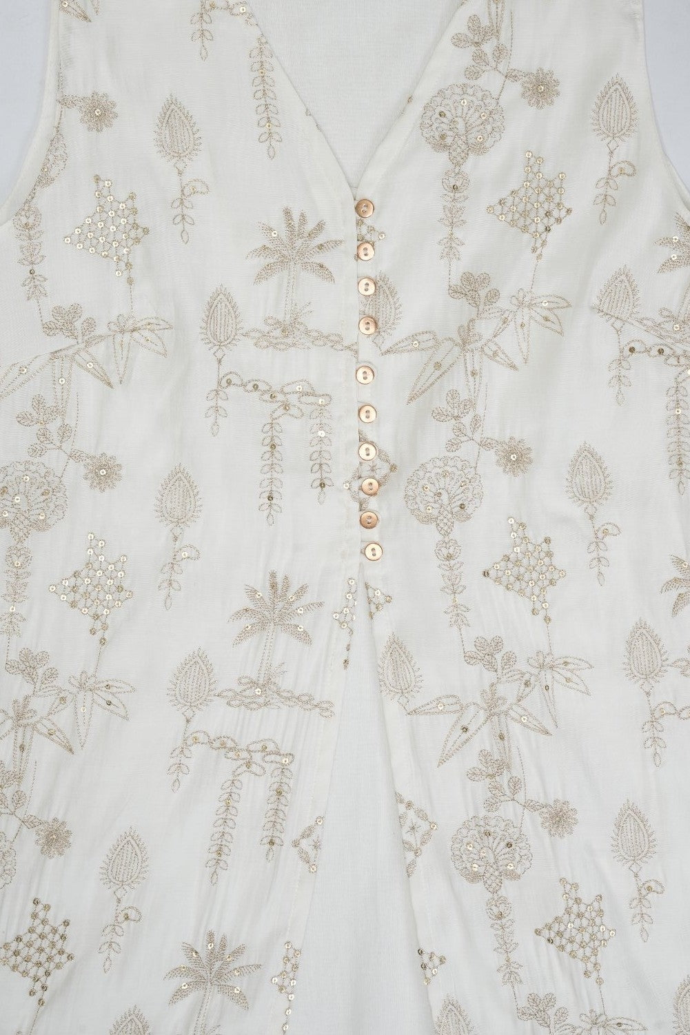 Womens Off White Printed Ethnic Co-Ord Set - Image 8