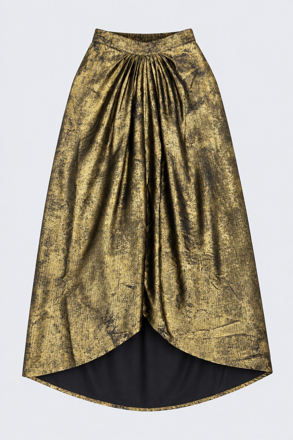 Womens Gold Foil Print High-Low Style Skirt - Image 7