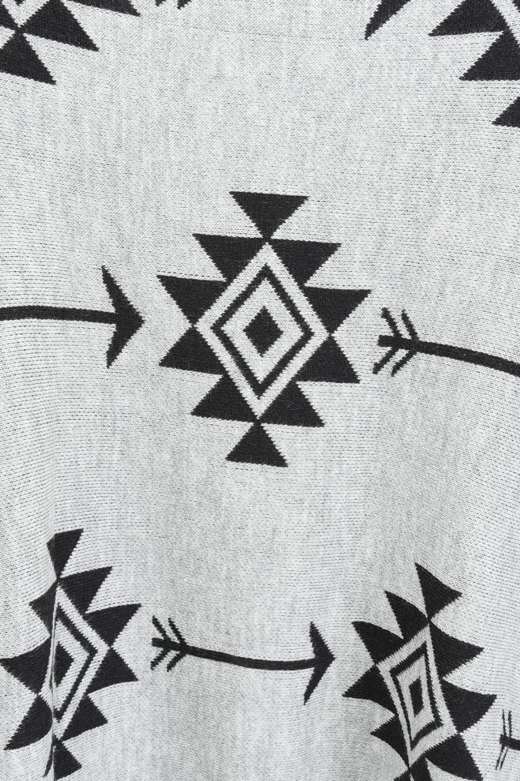 Womens Grey Geometric Print Waterfall Shrug - Image 8
