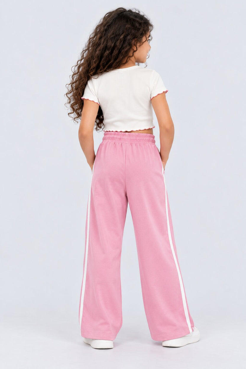 Tweens Girls Pink Relaxed Fit Sweatpant - Image 3
