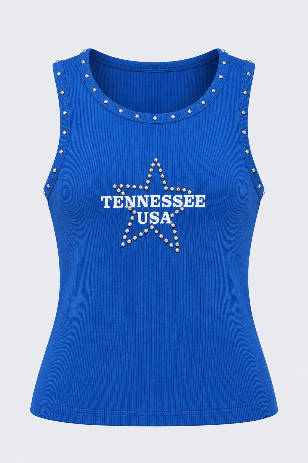 Womens Blue Tennessee Graphic Tank Top - Image 7