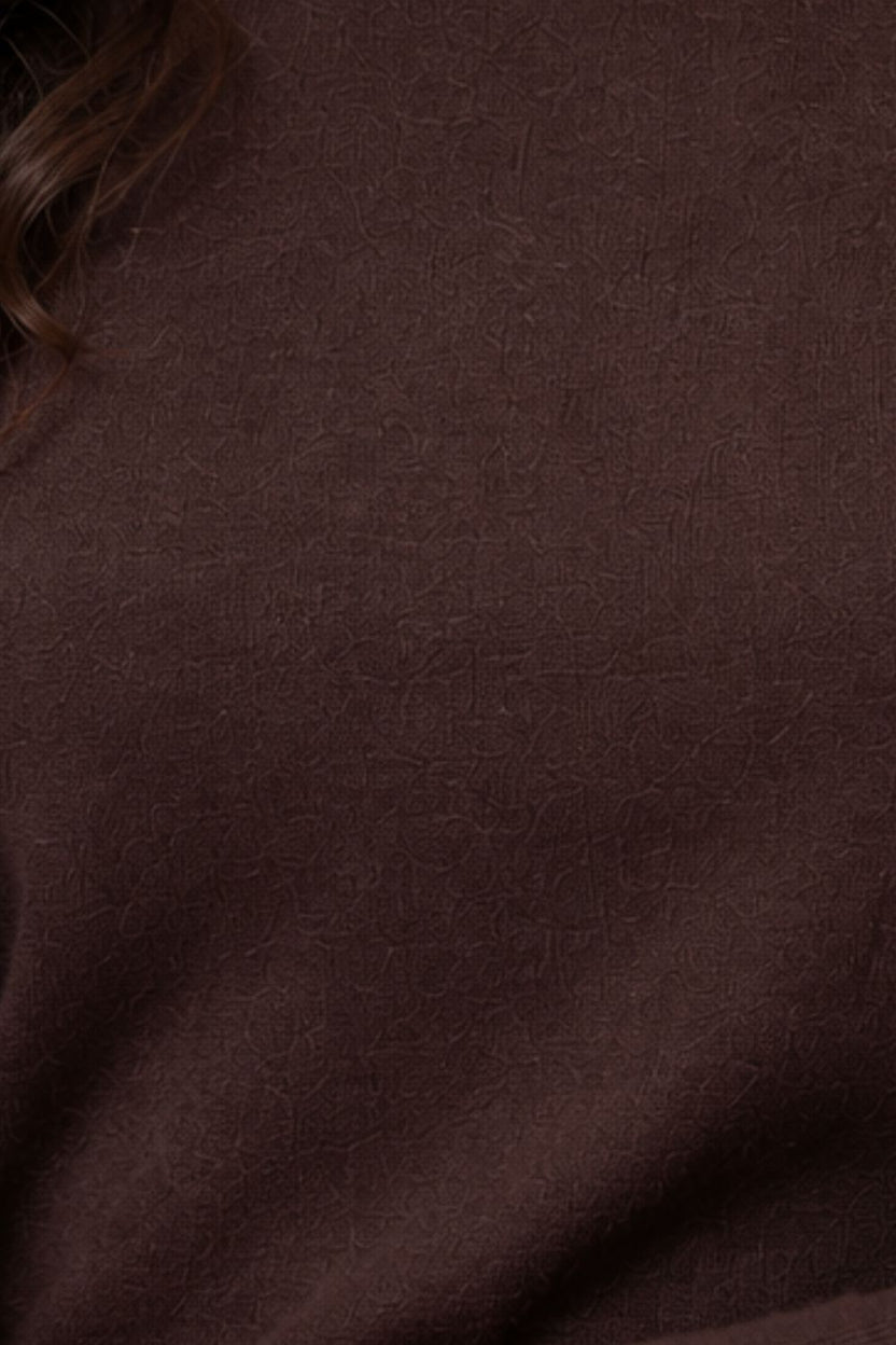 Womens Brown Button Detail Knit Top - Image 8