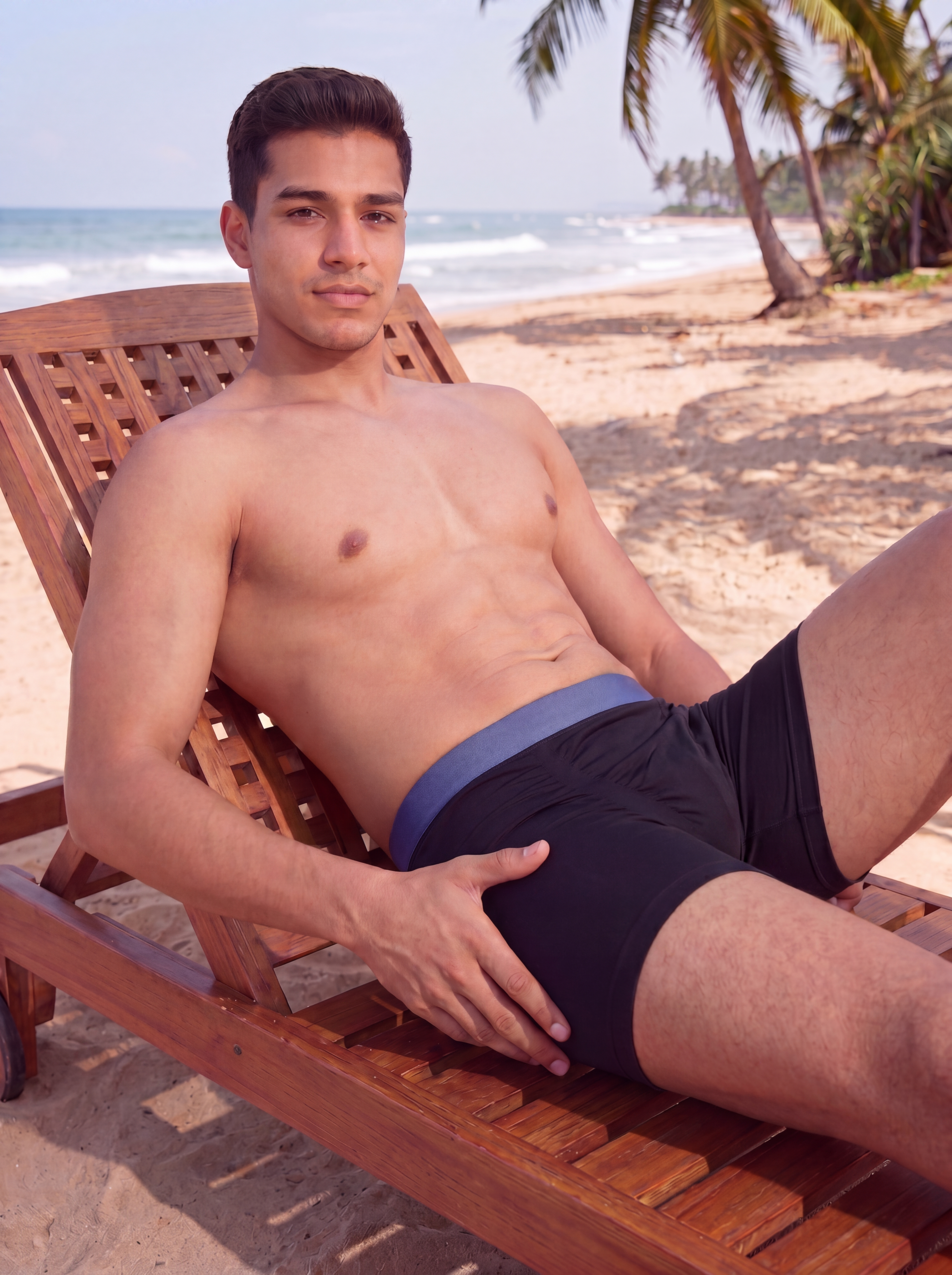 Black Solid Regular Fit Trunks - Pack of 2 for Men - Image 1