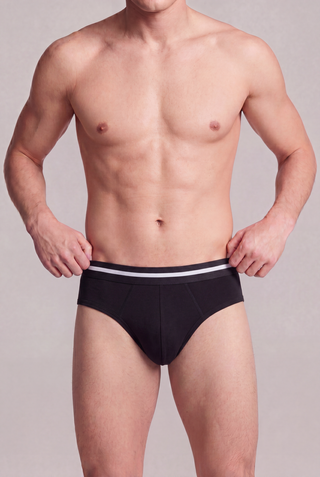 Navy Solid Regular Fit Briefs - Pack of 2 for Men - Image 3