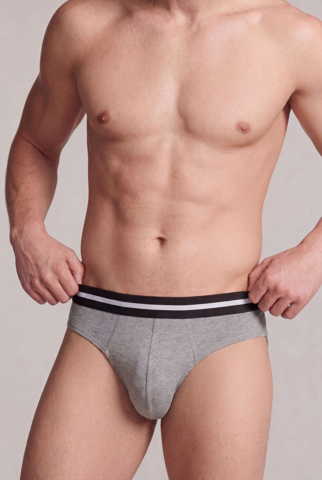 Navy Printed Regular Fit Briefs - Pack of 2 for Men - Image 3