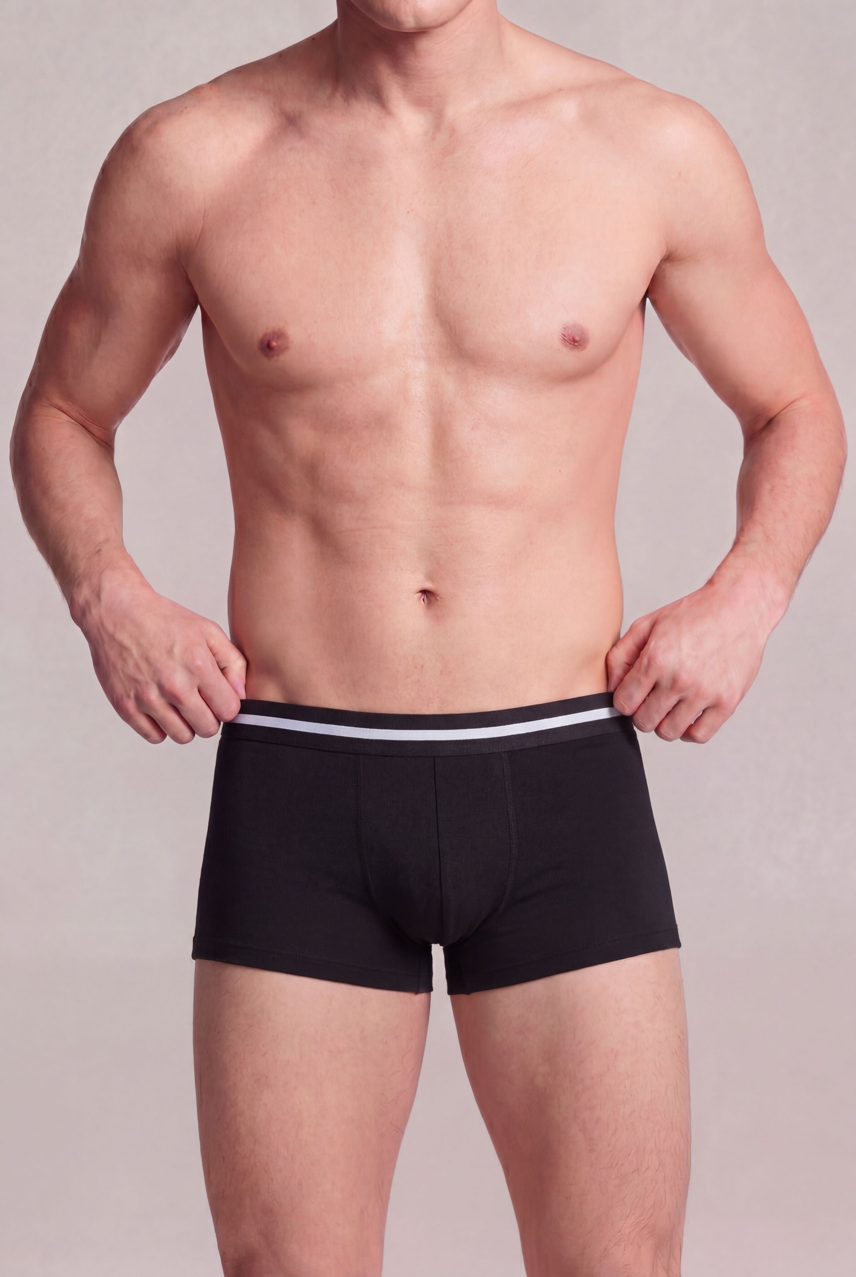 Light Grey Solid Regular Fit Trunks - Pack of 2 for Men - Image 4