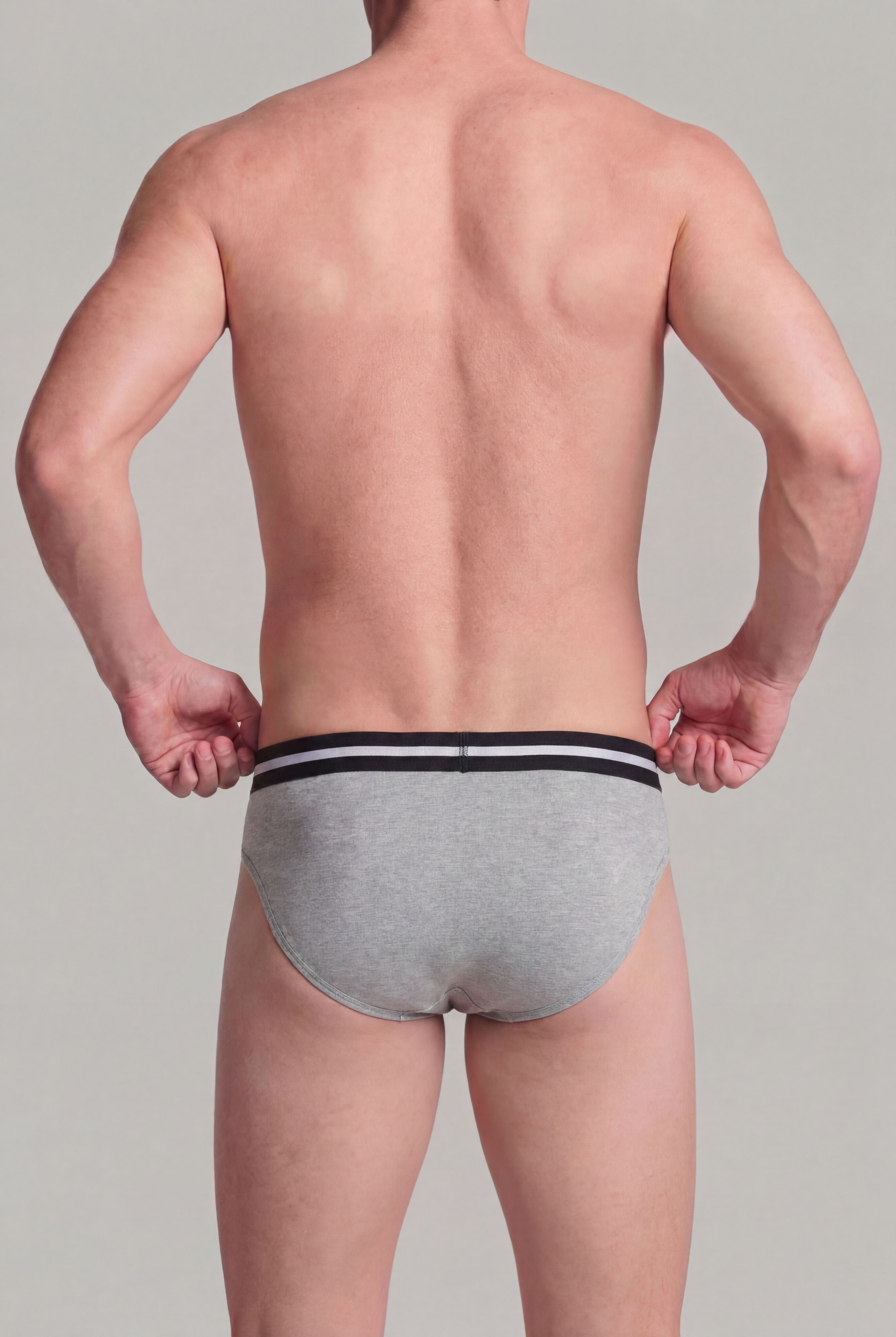 Navy Printed Regular Fit Briefs - Pack of 2 for Men - Image 4