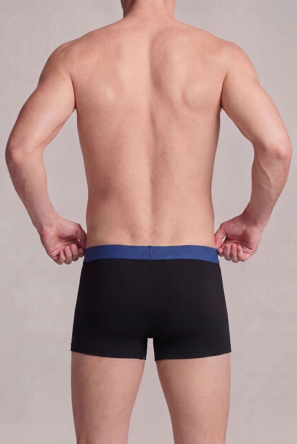 Black Solid Regular Fit Trunks - Pack of 2 for Men - Image 5