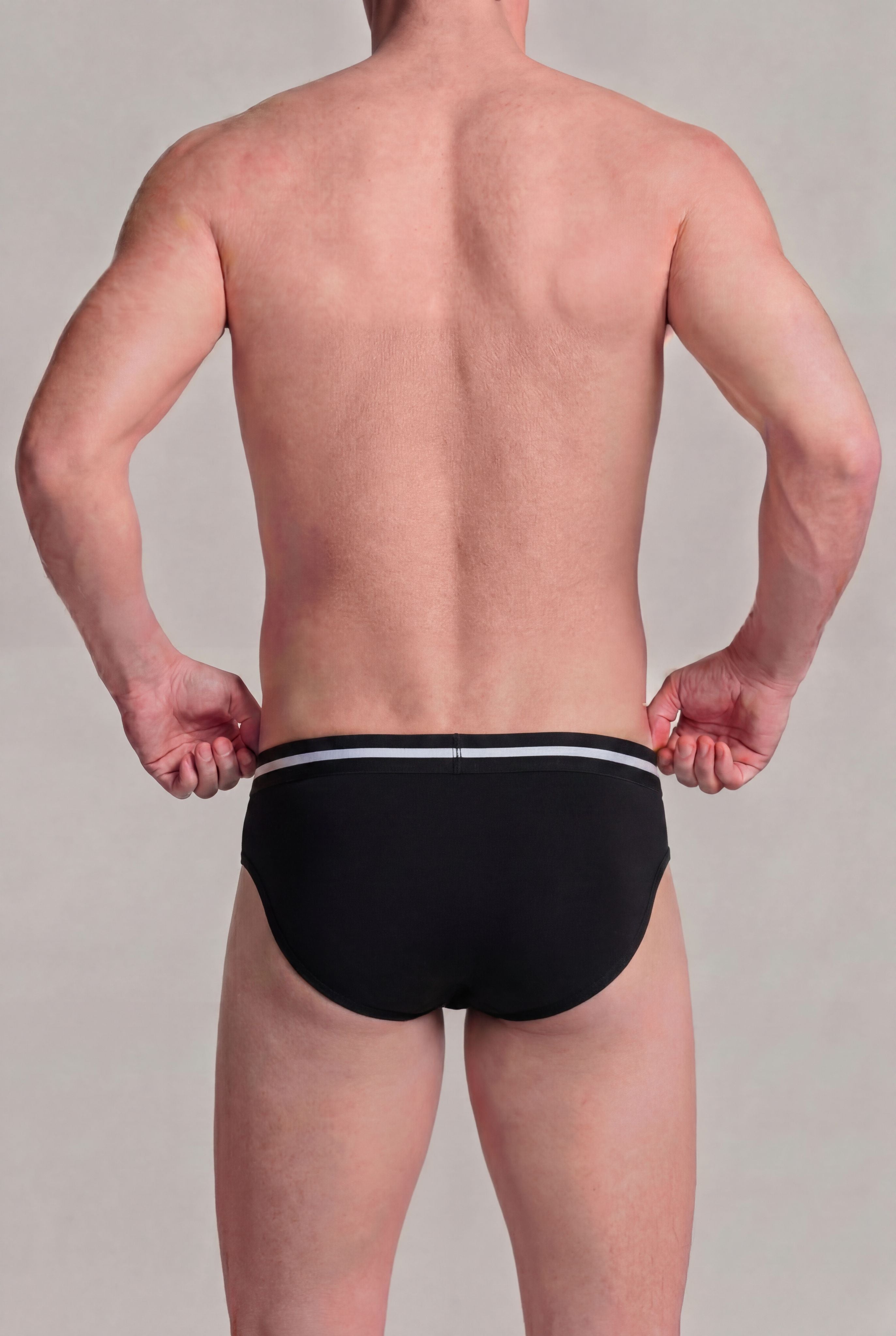 Navy Solid Regular Fit Briefs - Pack of 2 for Men - Image 5