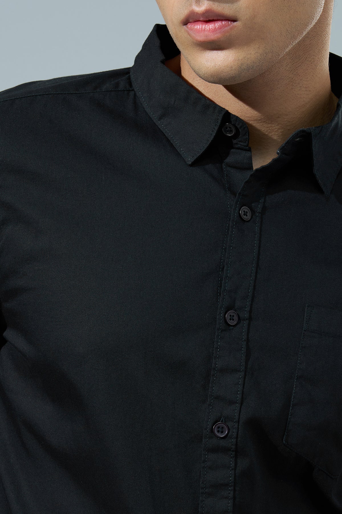 Black Regular Fit Casual Shirt for Men - Image 3