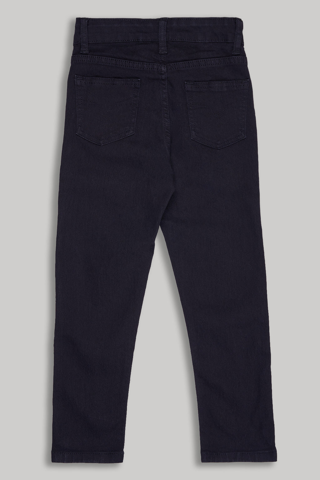 Black Solid Regular Fit Jeans for Girls - Image 2