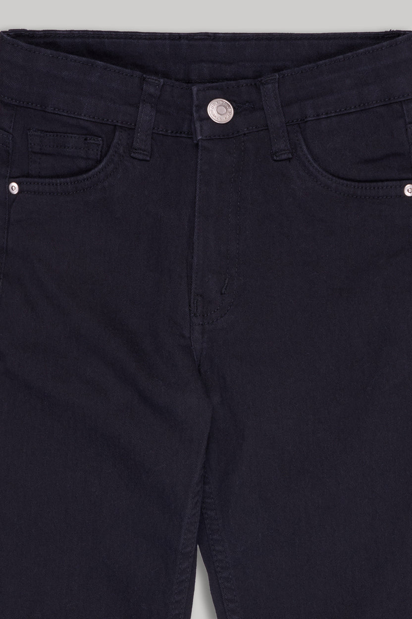 Black Solid Regular Fit Jeans for Girls - Image 3