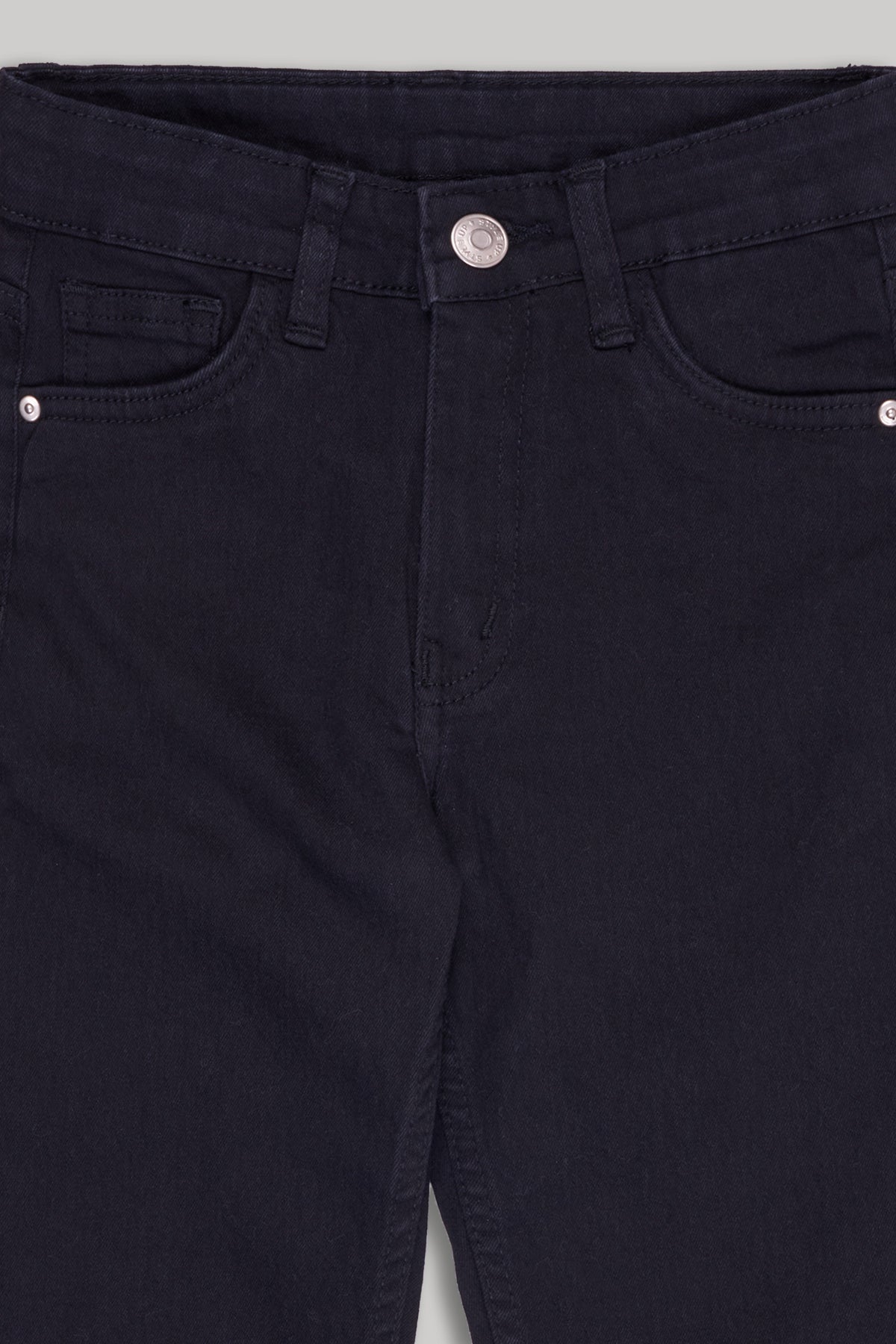 Black Solid Regular Fit Jeans for Girls - Image 3