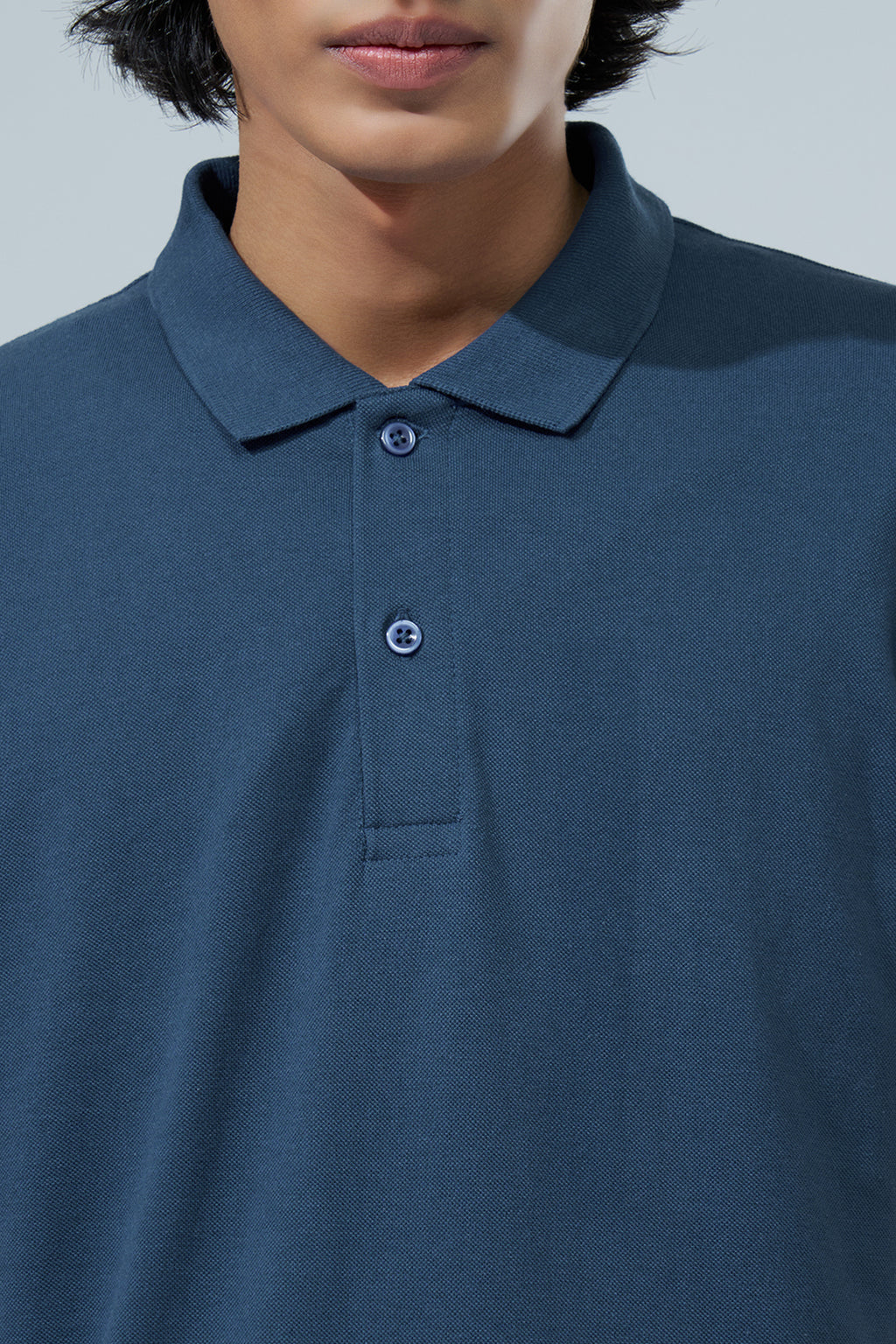 Teal Solid Essential Polo T-Shirt for Men - Image 2