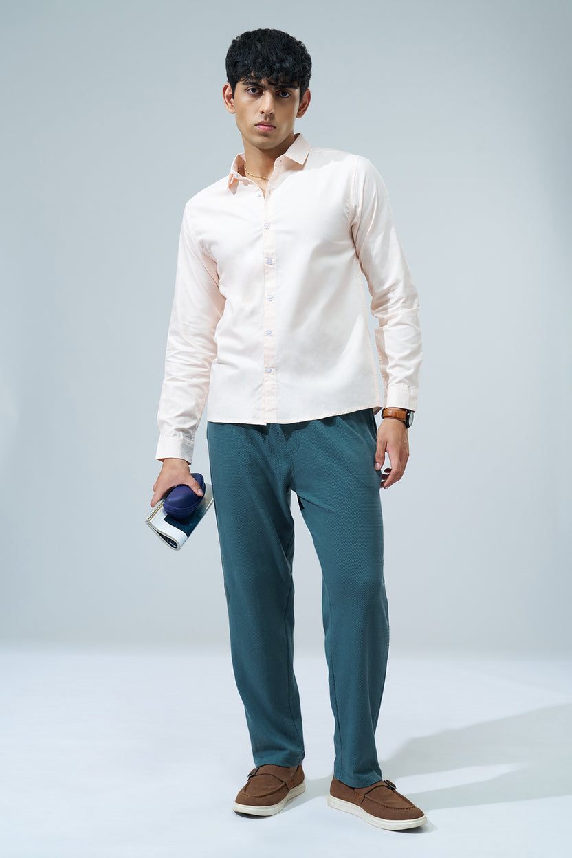 Teal Solid Regular Fit Joggers for Men - Image 6