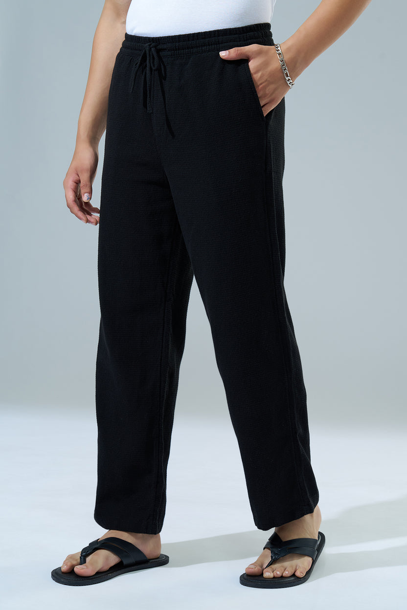 Black Regular Fit Track Pant for Men - Image 4