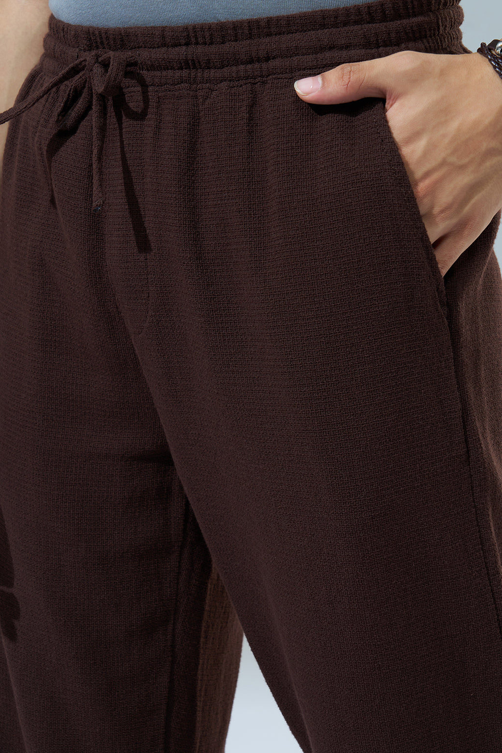 Brown Regular Fit Track Pant for Men - Image 3