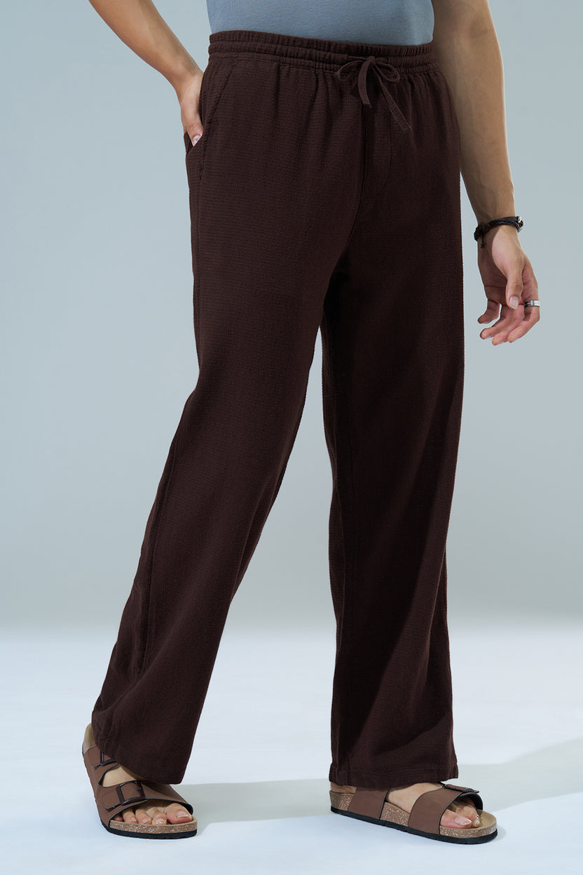 Brown Regular Fit Track Pant for Men - Image 4