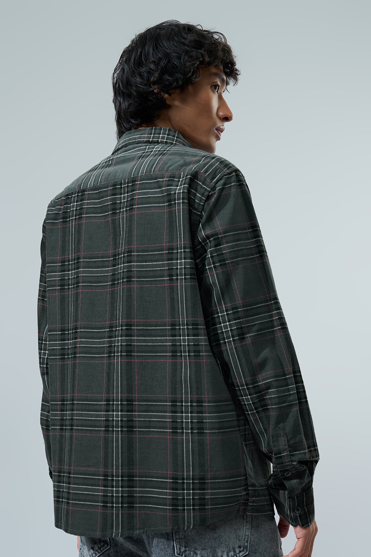 Dark Green Checked Regular Fit Casual Shirt for Men - Image 5