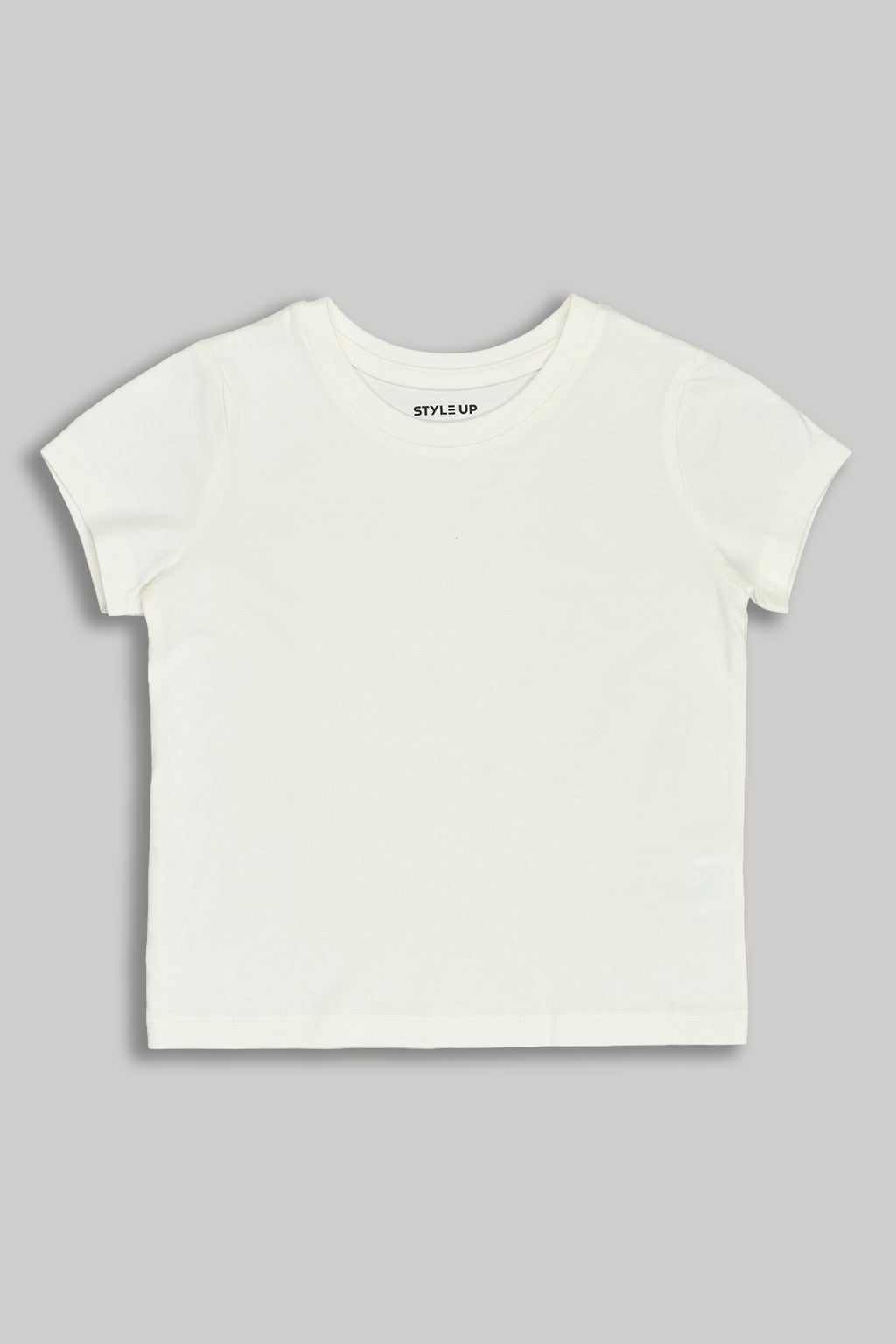Light Blue Striped Regular Fit Dungaree With T-Shirt for Girls - Image 3