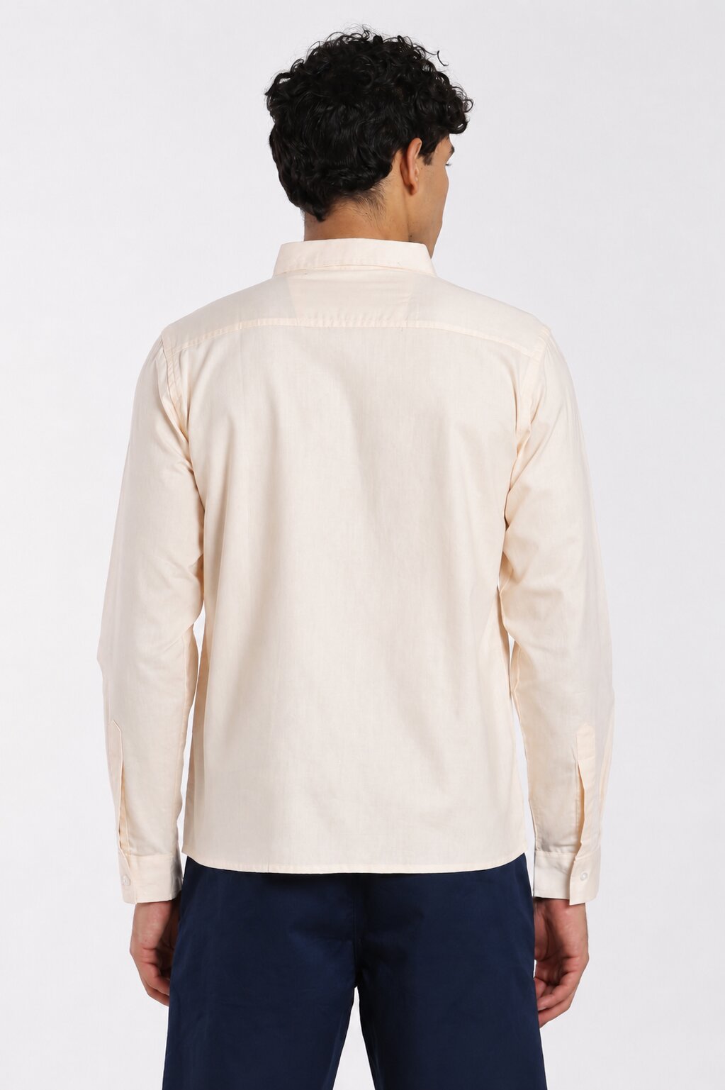 Peach Cotton Regular Fit Shirt for Men - Image 5