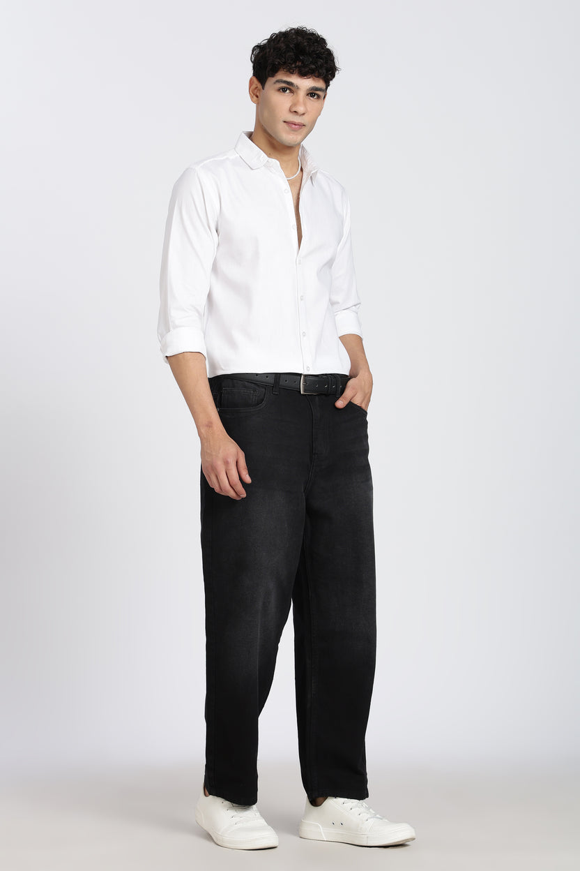 White Cotton Regular Fit Shirt For Men - Image 6